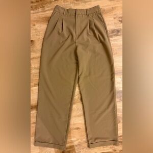 Commense Pleated Trousers in Tan - Size S